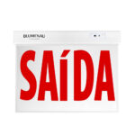 Placa de Saída LED 50x32cm 1 Face - Vermelha 2W 100-240W