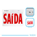 Placa de Saída LED 50x32cm 1 Face - Vermelha 2W 100-240W
