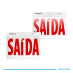Placa de Saída LED 50x32cm 1 Face - Vermelha 2W 100-240W