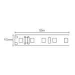 Fita LED Direta 2835 7W/m IP65 220V 6.500K - 50m