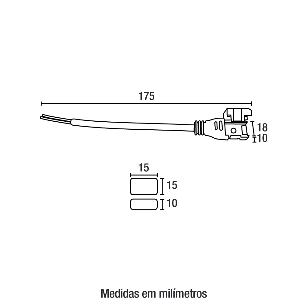 Kit de Instalação Fita LED Direta IP65 20W/m - 5 peças
