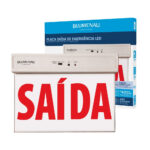 Placa de Saída LED Luz de Emergência Face Dupla 1W - Vermelha