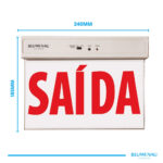 Placa de Saída LED Luz de Emergência Face Dupla 1W - Vermelha