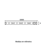 Fita LED Direta 12W/M IP20 120 LEDs 127V 6.500K - 50m