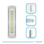 Luminária de Emergência 60 LEDs Bivolt 4W 6.500K Branco