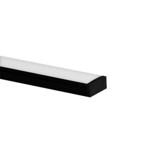 Perfil Sobrepor Alumínio 17x7mm 2m - Preto