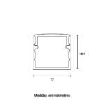 Perfil Sobrepor 17x16mm 3m - Branco Fosco