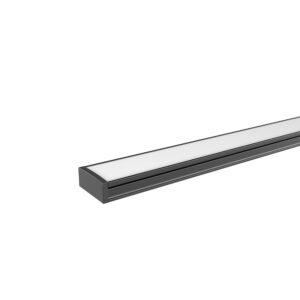 Perfil Sobrepor Alumínio 17x7mm 3m - Preto