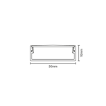 Perfil Sobrepor Alumínio 30x10mm 2m - Branco Fosco
