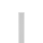 Perfil Embutir Recuado Alumínio 3m 48x20mm com 3 Molas e 2 Tampas - Branco Fosco