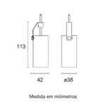 Módulo Spot para Perfil - Branco Fosco