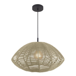 Pendente Maruni 50cm Preto Fosco - Corda Corda Areia
