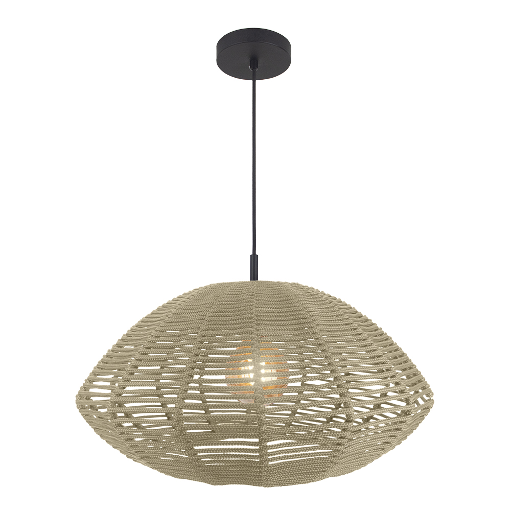 Pendente Maruni 50cm Preto Fosco - Corda Corda Areia