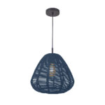 Pendente Maruni 35cm Preto Fosco - Corda Azul Marinho