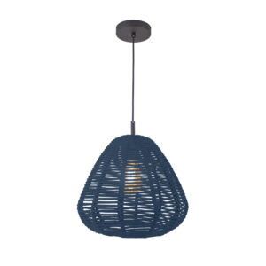 Pendente Maruni 35cm Preto Fosco - Corda Azul Marinho