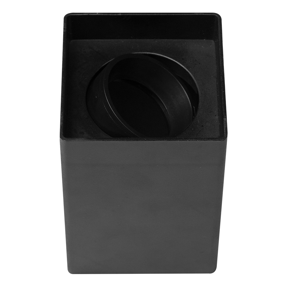 Spot Clean Sobrepor MR16 Quadrado Preto 1xGU10