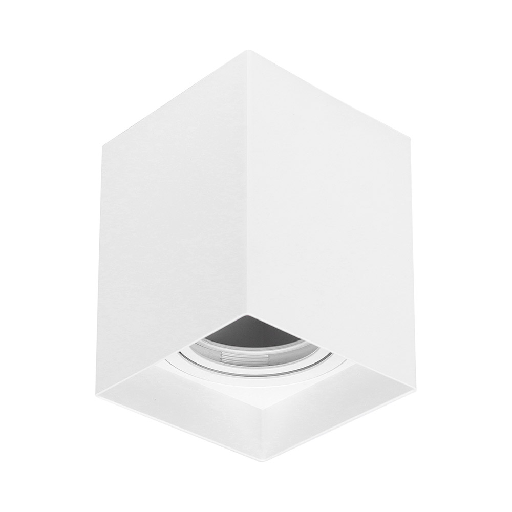 Spot Clean Sobrepor PAR20 Quadrado Branco 1xE27