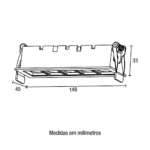 Spot Íris LED Embutir Bivolt 10W 3.000K - Branco
