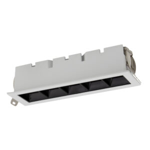 Spot Íris LED Embutir Bivolt 10W 3.000K - Branco Interior Preto