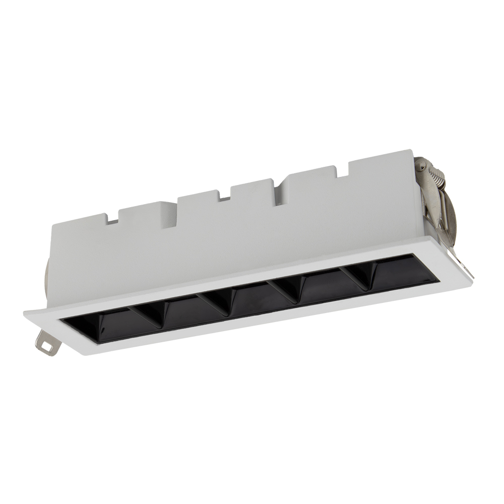 Spot Íris LED Embutir Bivolt 10W 3.000K - Branco Interior Preto