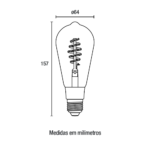 Lâmpada Filamento Smart ST64 6W E27 Bivolt 1.800 - 2.400K