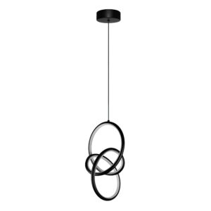 Pendente LED Onda Bivolt 24W 3.000K Preto