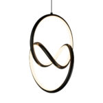 Pendente LED Onda Bivolt 24W 4.000K Preto