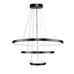 Pendente LED Ring Triplo Bivolt 60W 3.000K Preto