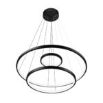 Pendente LED Ring Triplo Bivolt 60W 3.000K Preto