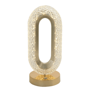 Luminária de Mesa LED Celeste Oval 5W Temperatura de Cor Ajustável - Dourado