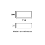 Balizador Einbau Sem Grade - Branco Fosco