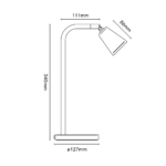 Luminária de Mesa Artic 1xGU10 Bivolt - Preto Liso