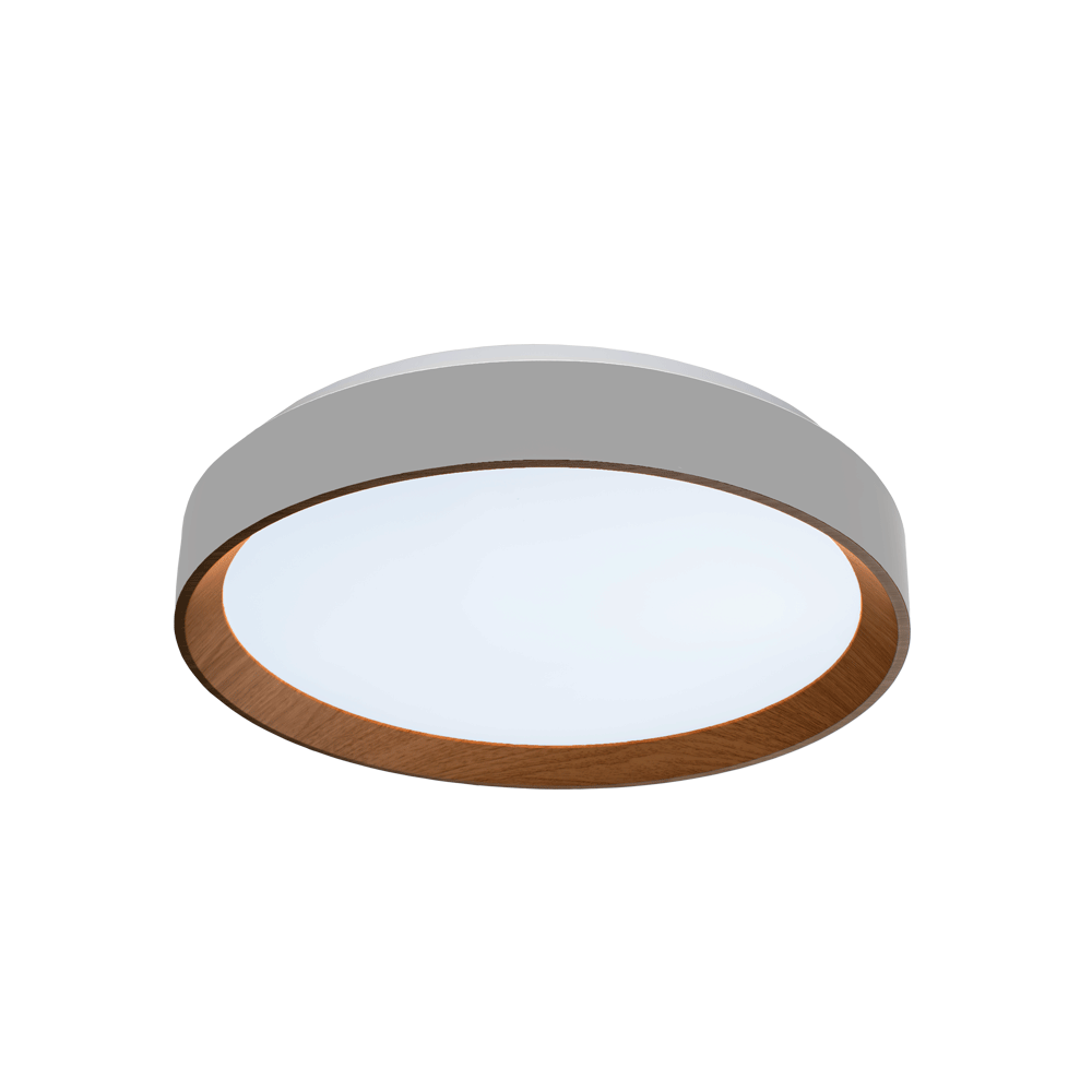 Plafon LED Arbos Redondo 38cm 30W Bivolt Temperatura de Cor Ajustável - Branco