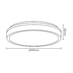Plafon LED Duetto Redondo 39cm 30W Bivolt Temperatura de Cor Ajustável - Amadeirado