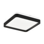 Plafon LED Duetto Quadrado 38cm 30W Bivolt Temperatura de Cor Ajustável - Preto