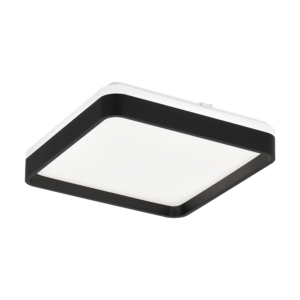 Plafon LED Duetto Quadrado 38cm 30W Bivolt Temperatura de Cor Ajustável - Preto