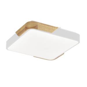 Plafon LED Ian Quadrado 40cm 30W Bivolt Temperatura de Cor Ajustável - Branco