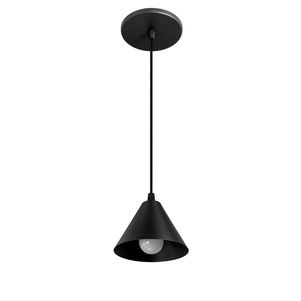 Pendente Lena Alumínio - Preto Liso