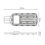 Luminária Urbana LED PRO 100W IP66 Bivolt 6.500K - Preto