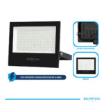 Refletor LED Play 100W IP66 AlumínioBivolt Decorativa Verde