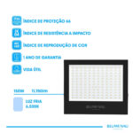 Refletor LED Play 150W Alumínio Bivolt IP66 6.500K