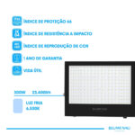 Refletor LED Play 300W Alumínio Bivolt IP66 6.500K