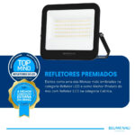 Refletor LED PRO 100W IP66 Bivolt 3.000K - Preto