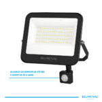 Refletor LED PRO Sensor IP66 Bivolt 100W 6.500K