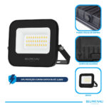Refletor LED PRO 30W IP66 Bivolt 3.000K - Preto