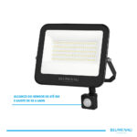 Refletor LED PRO Sensor IP66 Bivolt 50W 6.500K