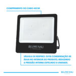 Refletor LED PRO 600W IP66 Alumínio Bivolt 6.500K - Preto