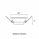 Spot LED Slim Embutir Redondo Bivolt 6W 4.100K - Preto