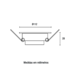 Spot LED Embutir Redondo 8W 3.000K - Branco