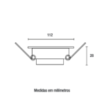 Spot LED Embutir Quadrado 8W 3.000K - Branco